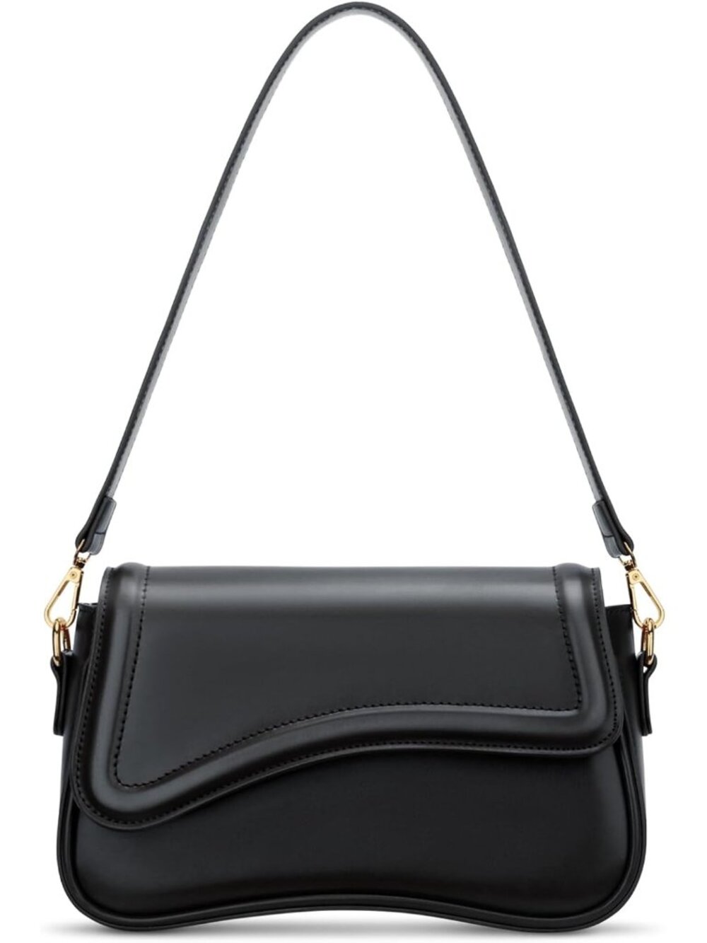 Women's Black Small Clutch Purses Cute Hobo Imported Handbag Shoulder Bag